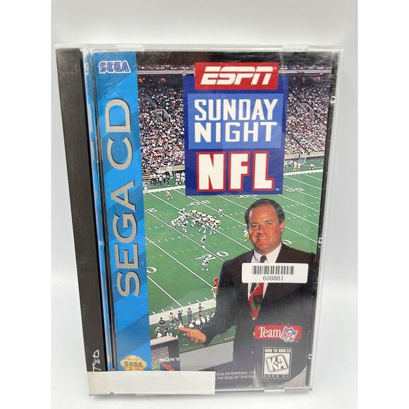 Sega CD : ESPN Sunday Night NFL Sega CD Complete 1994 - Picture 1 of 7